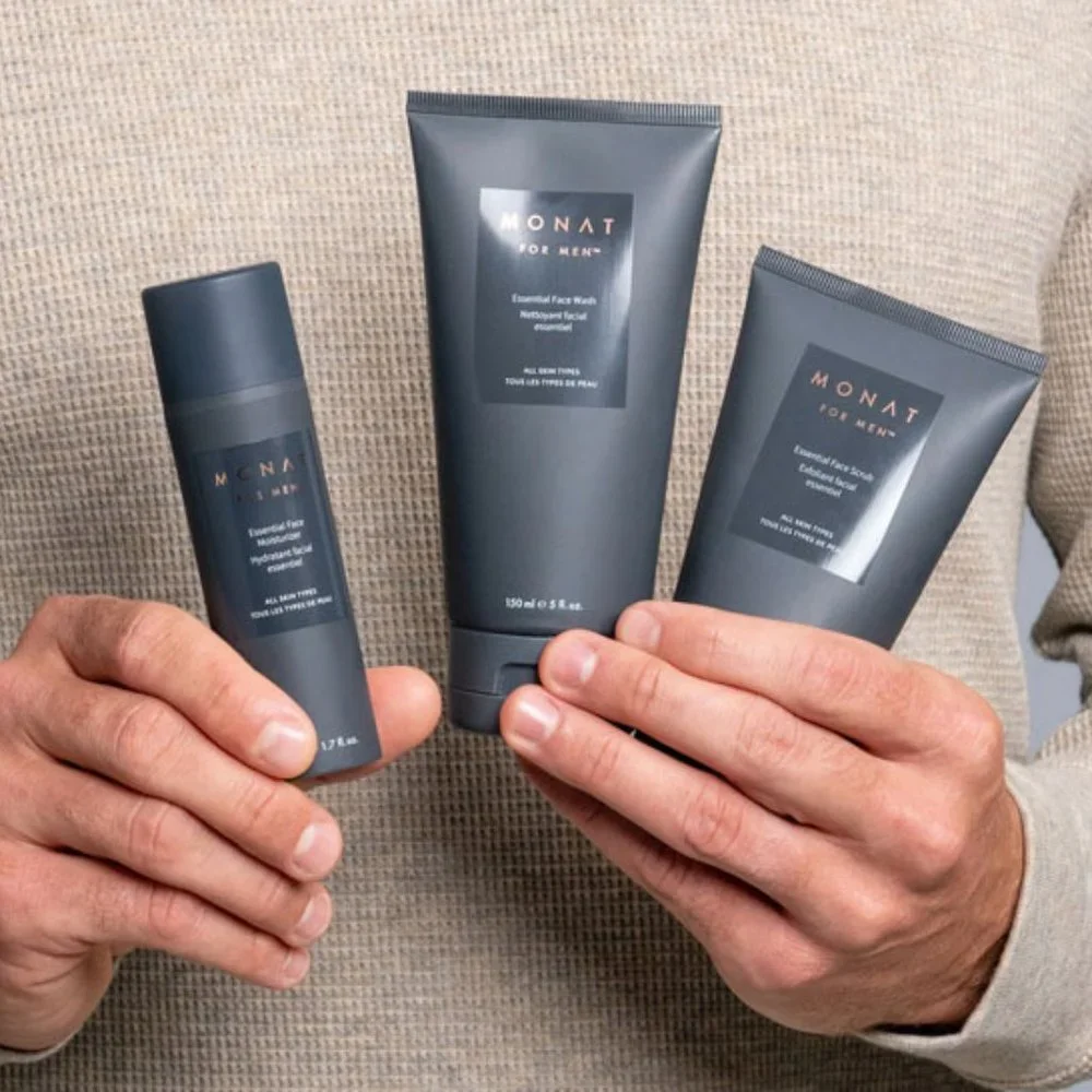 Monat Men's Skincare Set - Cleanser, Exfoliator, Moisturizer - Picture 1 of 2